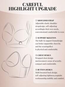 2 pachete de lenjerie de corp pentru femei, multicolore, fără cusături, de mărime mare, sutien neted și simplu cu adunare