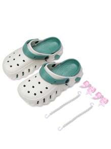 CIVHOM Stylish Women EVA Garden Clogs - Comfortable, Waterproof, Non-Slip, And Lightweight Garden Shoes With Thick EVA Sole For All-Season Wear Sandals, Slides - Green - View 7