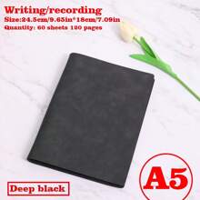 1/2/3 Libros, Cuaderno con tapa blanda desmontable, 60 hojas 120 páginas, estilo minimalista; Material suave, encuadernación espiral para reemplazo fácil, papel amigable con los ojos para escritura a doble cara, adecuado para oficina/escuela/vida diaria/cuaderno/bloc de dibujo, disponible en dos tipos de páginas, rayadas y en blanco.