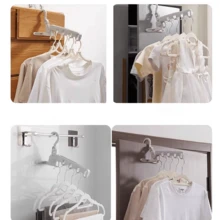 1 件可折叠晾衣架，便携式旅行酒店衣架，多功能 5 孔衣架，旅行必备