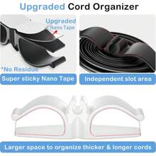 Cord Organizer For Appliances, 8 Pack Upgraded Kitchen Appliance Cord Organizer Stick On Appliance Wire Organizer Wire Wrapper For Kitchen Appliances Mixers, Coffee Maker, Pressure Cooker