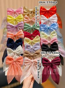 23 - Piece Set Of Gentle Mori Style Flowing Bow Hair Clips - Versatile For Dates And Commuting