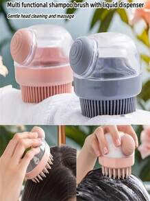 1 Stück/2 Stück/3 Stück/4 Stück/5 Stück Badezimmer Accessoires, Neue Flüssigshampoo Bürste, Kopfhautmassagegerät, Shampoo Bürste, Silikon Kopfhautmassage Kamm, Japanische Massage Duschbürste, Multifunktions Shampoo Bürste mit Flüssigkeitsspender, Multifunktions Badbürste mit Flüssigkeitsspender