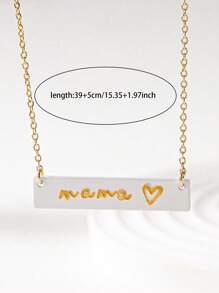 1 szt. List MAMA Bar Wisiorek Naszyjnik Prezent na Dzień Matki Naszyjniki Biżuteria Prezenty Dla Mamy