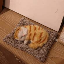 1 只触摸时会喵喵叫的猫，电子玩具，儿童玩具猫玩具，公仔，仿真猫，家居装饰，汽车装饰，女朋友礼物，温暖伴侣，仿真可爱宠物。节日礼物，新年礼物 - 彩色 - 查看 8