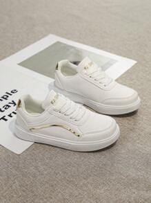 1 Pair Girls Fashion Casual Shoes, Comfortable Low-Top Flat Sneakers For Kids School Sports Running, Teens Classic Canvas Slip-On Skate Shoes, Suitable For Spring Summer Autumn