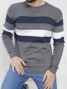 Winter/Men's Sweater Cold Jacket/Cold Sweater/Non-Embroidered Coat/Round Collar 5Colors - Dark Grey - View 1