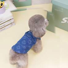 牛仔衬衫、牛仔T恤、宠物服饰、狗狗服装、猫咪公主裙、洋娃娃吊带裙、春夏新款百搭连衣裙、狗狗服装、泰迪犬服装、时尚公主裙、休闲牵引带、时尚牛仔