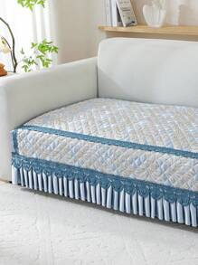 1pc Floral Pattern Luxury European Aristocratic Style Sofa Cover, Summer European Jacquard Design, Machine Washable, Pet-Friendly, Fits Armchair To 4-Seat Sofa - Living Room, Window Front, Office Sofa Protector