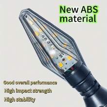 2 Packs Motorcycle LED Turn Signals - Universal Fit Custom Dynamic Lights, Multi-Color Lighting Effects , Dual Function (Turn Signal + Daytime Running Light,Compatible With Harley/Ducati/ & All Motorcycles