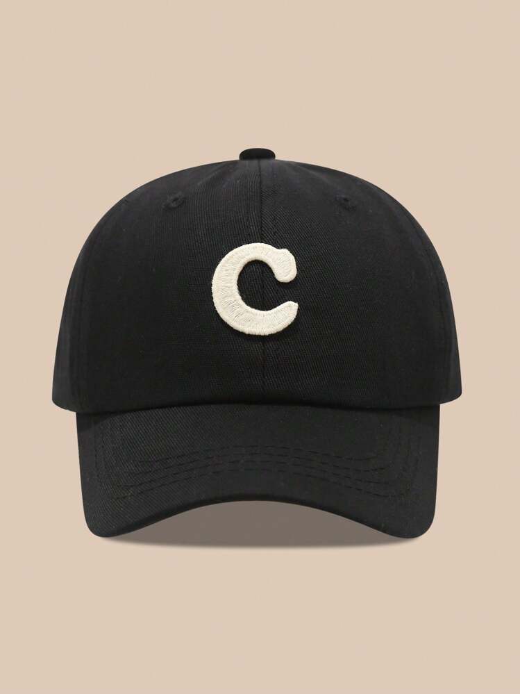 1 Pieza Gorra de béisbol con estampa de 26 letras para mujer/hombre, sombrero para protección solar para uso diario al aire libre, protección UV - Corona soluble en agua - Añade 4