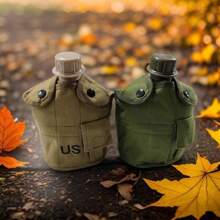 Botella Cantimplora Táctica Militar 1 Litro Aluminio  Camping Colores Sorpresa - Multicolor - Ver 1