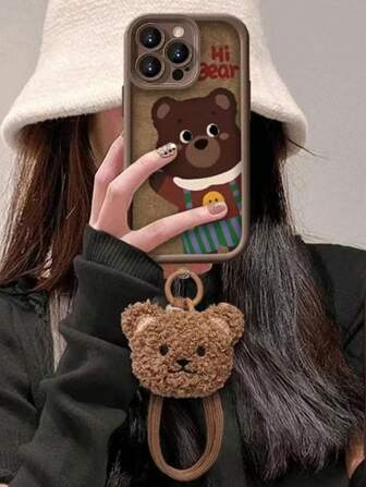 1 st. högkvalitativt handledsskal med brun björn, kompatibelt med 16PROMAX, 11, 12, 13PROMAX, 14PROMAX, 15 - Höst/vinter sött björnsfodral vattentätt stötsäkert falltåligt reptåligt