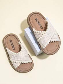 Girls Flat Shoes 2025 New Summer Retro Fairy Evening Wind Bohemian Beach Outside To Wear Slippers. - Beige - View 1