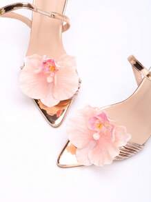 2 Stücke abnehmbare DIY Schuh Accessoires, elegante Iris Blumen förmige Schuh Dekorationen in Hellrosa, Kaffee, Apricot, Blau, geeignet für High Heels, Sandalen, Ballerinas, Brautschuhe, Partyschuhe, Reise Hausschuhe