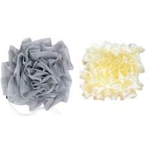 2-en-1 Pochette de savon de bain et boule de douche, Fleur de bain, Éponges de douche moelleuses multicolores, Maintient le savon de barre - Boule de douche exfoliante en maille pour le gel douche et une peau lisse. Décoration de salle de bain à la maison, décoration d'automne, retour à l'école