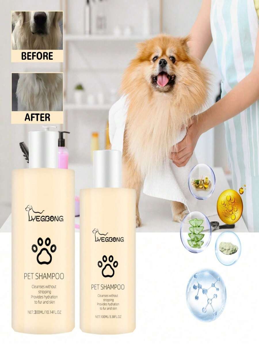 Pet Shampoo Is Gentle And Clean. Pet Cats And Dogs Have Soft And Non Tangling Hair. Shampoo And Shampoo(The New And Old Models Are Randomlydispatched.The Outer Packaging Hasbeen Newly Upgraded. The Formula Isconsistent, So You Can Use It Withconfidence)