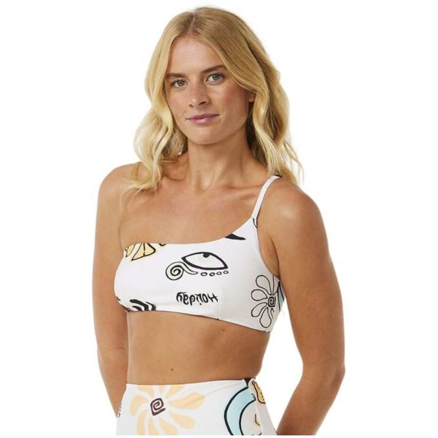 Rip Curl Holiday One Shoulder Bikini Top For Women In White ✅ Delivery 24/72h To Spain (Peninsula) - White - View 1