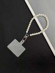 1 Stück elegante DIY Perlenkette als abnehmbarer Handyschlüsselanhänger, vielseitiges handgemachtes Armband für Handyhülle, Schlüssel, Kopfhörertasche