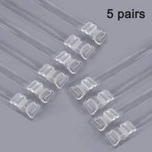 10/4 件透明胸罩肩带，防损坏可拆卸防滑肩带，高弹性无缝，适合女士内衣吊带背心露肩带