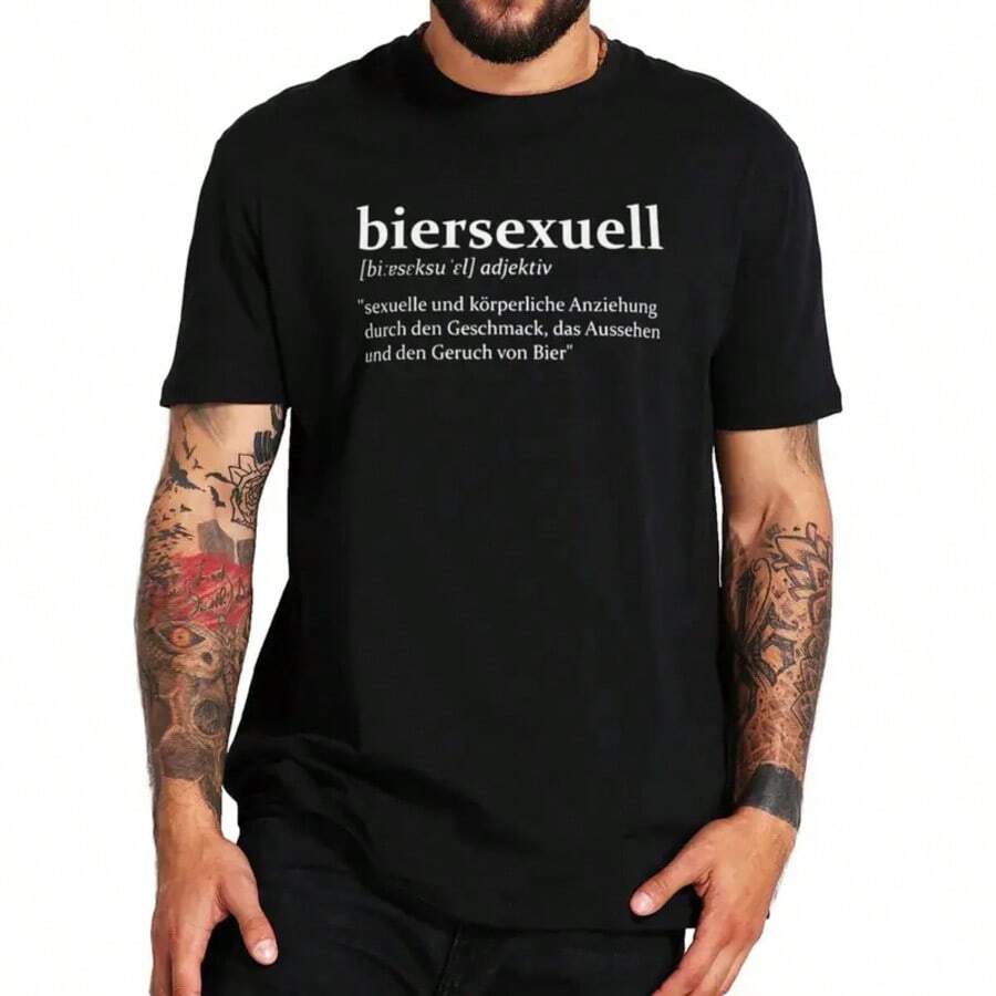 Camiseta divertida de manga corta con texto de humor y jerga para niño, 100% algodón suave de cuello redondo tamaño unisex - Negro - Ver 1
