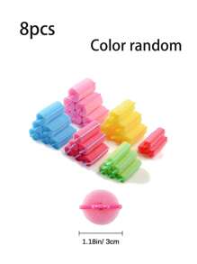 Set de rulos de espuma de memoria - Rulos de espuma sin daño por calor con clips, varillas rizadoras sin calor de varios tamaños para ondas de playa/rizos en espiral, herramientas de peinado de salón en el hogar para todo tipo de cabello, rulos, rizos sin calor, rizado del cabello, productos y accesorios para el cabello, artículos esenciales de belleza y viaje para barbería y salón - Multicolor - Ver 10