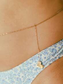 1PC Handmade Initial Body Chain Waist Belly Chain Drop Chain Personalized Minimalist Gold Beachwear Custom Beach Summer Jewelry Alphabet Name