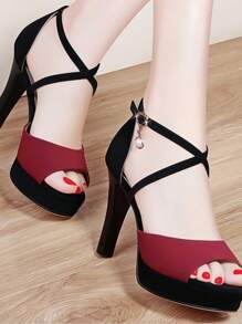 Plus Size Fashion Women Stylish High Heel Sandals