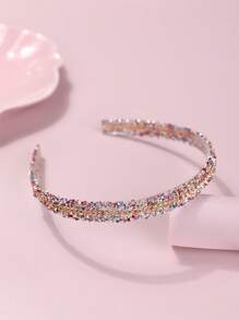 1pc Girl's Fashion Rhinestone Chain Headband, Elegant And Versatile - Multicolor - View 7