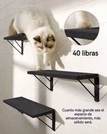Estantes de pared para decoración de dormitorio, estantes de pared flotantes para sala de estar, almacenamiento de cocina, estantes flotantes de madera rústica montados en la pared para libros,Soportan Hasta 10 Kg, Fácil Instalación(juego de 3) - Negro - Ver 6