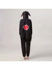 Pijama De Akatsuki Cloud  Unisex,cosplay - Negro - Ver 3