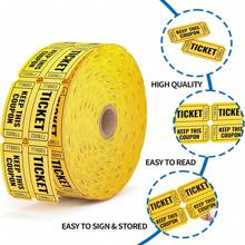 1 rollo de 1000 boletos de rifa en azul, verde y morado (múltiples opciones de color), rollo doble, boletos para eventos, entrada, recompensa de clase, recaudación de fondos y premios (500 pares), útiles escolares, de vuelta al colegio