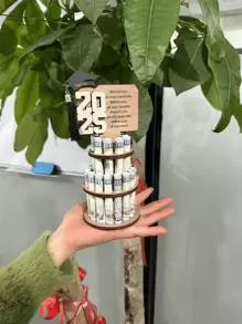 新款 2025 毕业礼物钱夹，DIY 毕业问候礼物，Hying 2025 毕业钱夹，独特的现金夹礼物，毕业贺卡双层现金夹，24 孔，非常适合毕业派对装饰和工艺品派对用品毕业派对装饰 - 彩色 - 查看 7