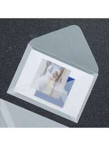 100pcs/Set Blank Translucent Envelope For Invitations Postcards European Gift Box Message Card Envelopes Wedding Business Letters Back To School - Clear - View 6