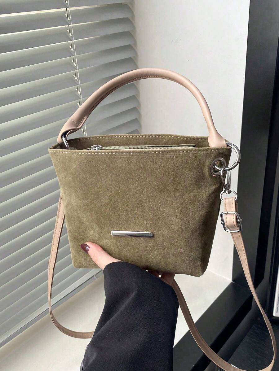 Mini sac seau à la mode massif, sac à bandoulière pour femme