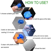 43pcs Auto Dent Repair Tool Set T-Shaped Long Style Paint-Free Removal Dent Tool With Long Drawing Row Car Dent Puller For Repair Auto Hail Pit Small Dent - US A Type Plug(110-127V) - View 9