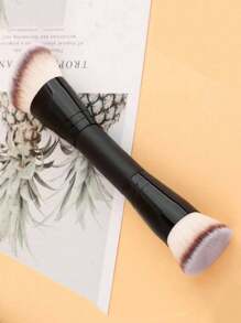 1pc Portable Dual-Ended Multi-Functional Makeup Brush For Face, Men & Women, Including Foudation Brush, Contour Brush, Powder Brush, Blush Brush