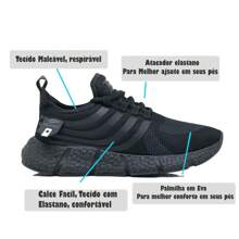 Fast Saymon Men's Gym Shoes Adult Sneaker New Chin Yy Original - 黑色 - 查看 6