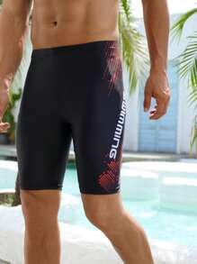 New Men's Swimming Trunks Set With 5-Inch Inseam Anti-Embarrassment Design, Quick Dry Fabric, Professional Straight Leg Swimming Shorts Suitable For Swimming Pool, Hot Spring, Beach, Holiday