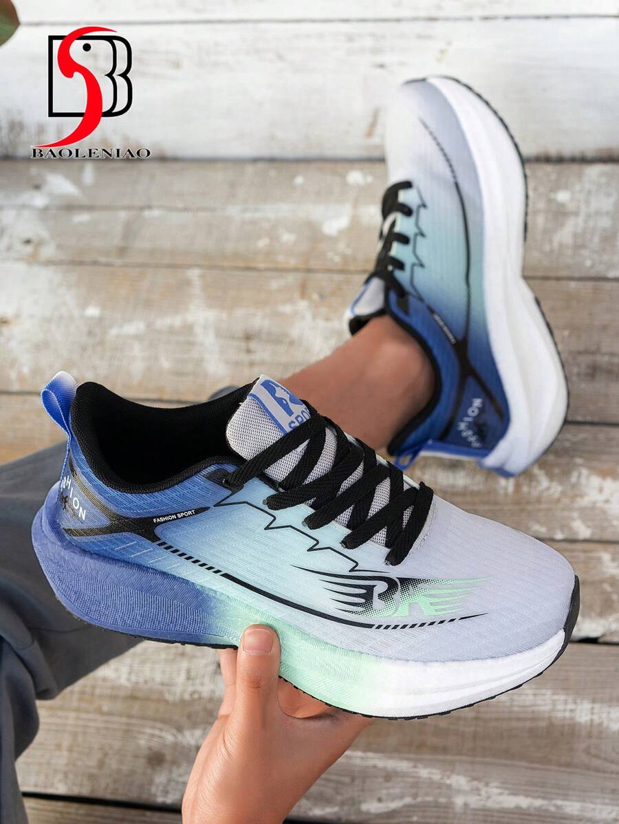 New Spring Breathable, Wear-Resistant, Shock-Absorbing, Lightweight Running Shoes, Mesh Fabric Running Sneakers