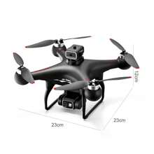 New S116 Max Brushless Motor RC Drone Dual 4K HD Camera With 1 Battery , Headless Mode, 360° Intelligent Obstacle Avoidance, Trajectory Flight, WIFI FPV New Year Gift - Black - View 9