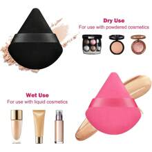 Juego de 10 piezas de esponjas de maquillaje, que incluye 4 esponjas de maquillaje triangulares, una esponja de maquillaje con terciopelo, esponjas de maquillaje con correa y esponjas faciales reutilizables para limpieza y maquillaje en seco/húmedo