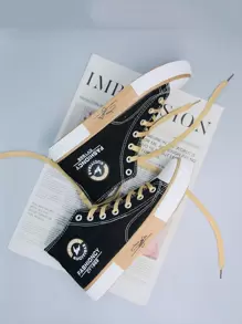 男士休闲高帮帆布运动鞋，黑色踝靴，时尚系带平底街头鞋 - 黑駝 - 查看 2