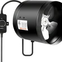 4 Inch 100 CFM Inline Duct Fan With Low Noise, Exhaust Booster For HVAC Ventilation In Grow Tent, Basements, Bathrooms And Kitchens, Grey
