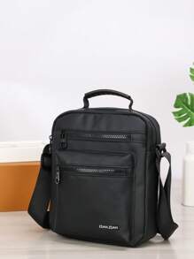 1pc Men's Water-Resistant Messenger Bag, Men's Briefcase. Casual Office Travel Essential Purse Side Bags For Men