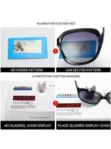 1pc Men's Square Double-Bridge Thick Frame Classic Personalized Stylish Retro Casual Daily Polarized Fashion Fashion Glasses