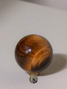 Boule de cristal naturelle en œil de tigre, Décoration Feng Shui de protection de carrière et de courage, Ornement de pierre d'œil de tigre pour la maison