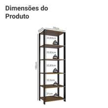 Armario Organizador para Despensa de Cocina Madesa 59cm Color Marrón/Negro