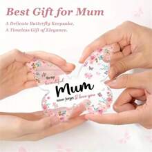 1pc Classic Acrylic Butterfly Plaque - Multipurpose Tabletop Decor, No Electricity Needed, Ideal For Home, Office, Living Room - Thoughtful Gift For Mum From Daughter Or Son For Birthday, Christmas, Mother'S Day