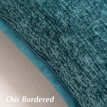 1 件雪尼尔抱枕套，现代风格天鹅绒枕套，适合客厅和家庭使用 - 雪尼爾青色 - 查看 4